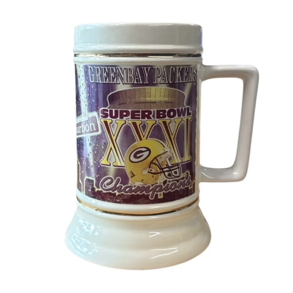 GREEN BAY PACKERS Super Bowl XXXI SB 31 Champions Beer Mug Stein Bourbon Street